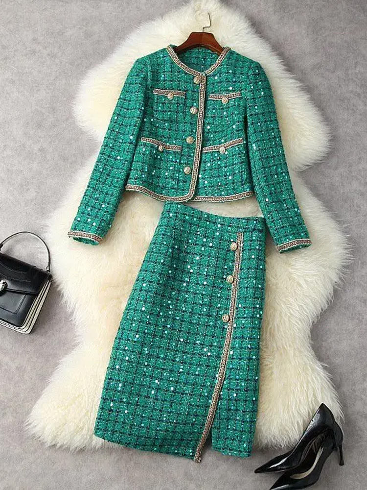 Jack Winter Clothing - Traje fragante de Tweed Vintage elegante