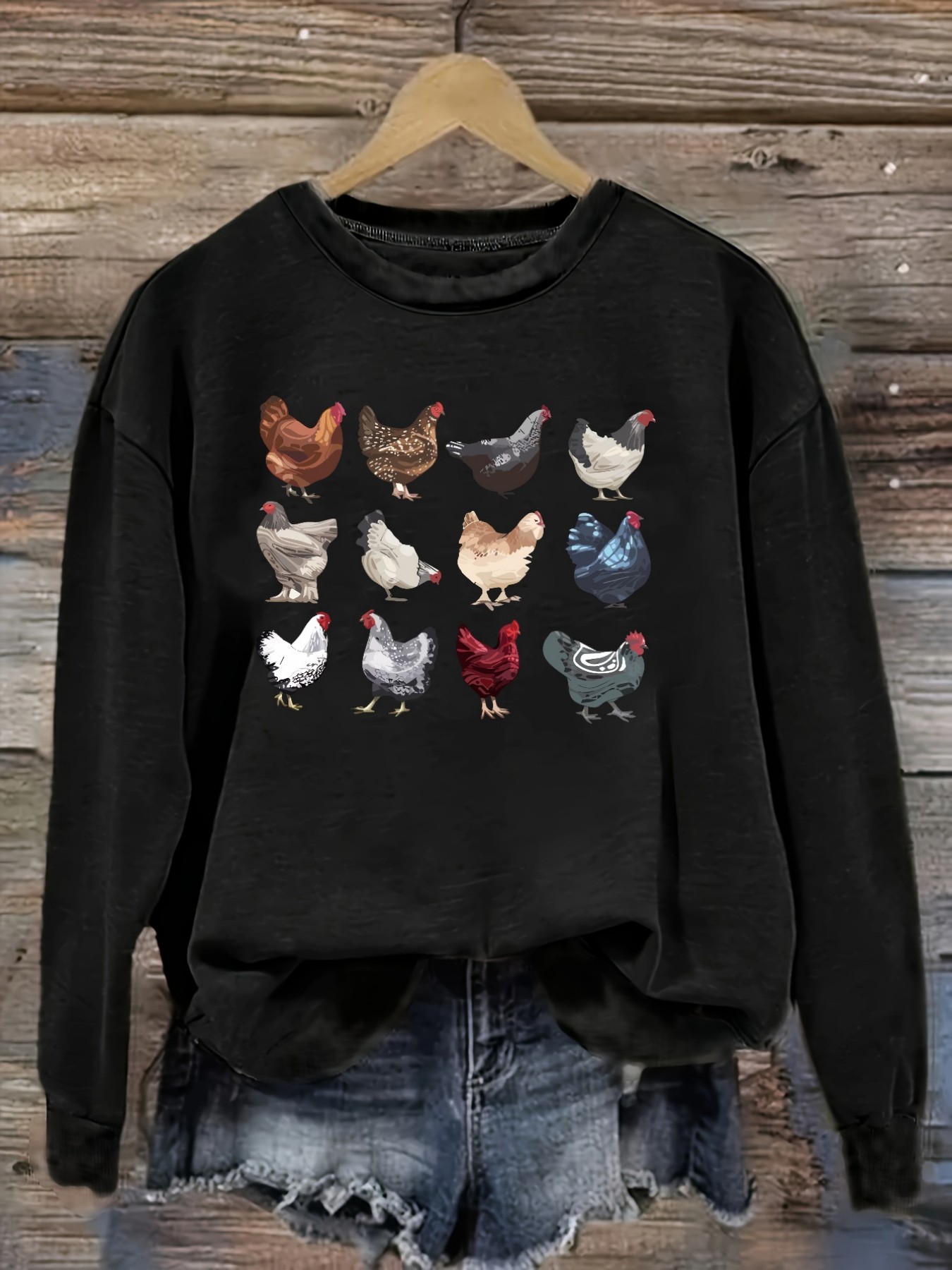 Winter Clothing Color - Camiseta Casual de Manga Larga con