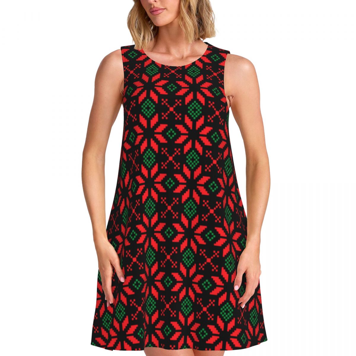 Winter Clothing Ideas - Vestido Casual Nórdico Navideño de Invierno