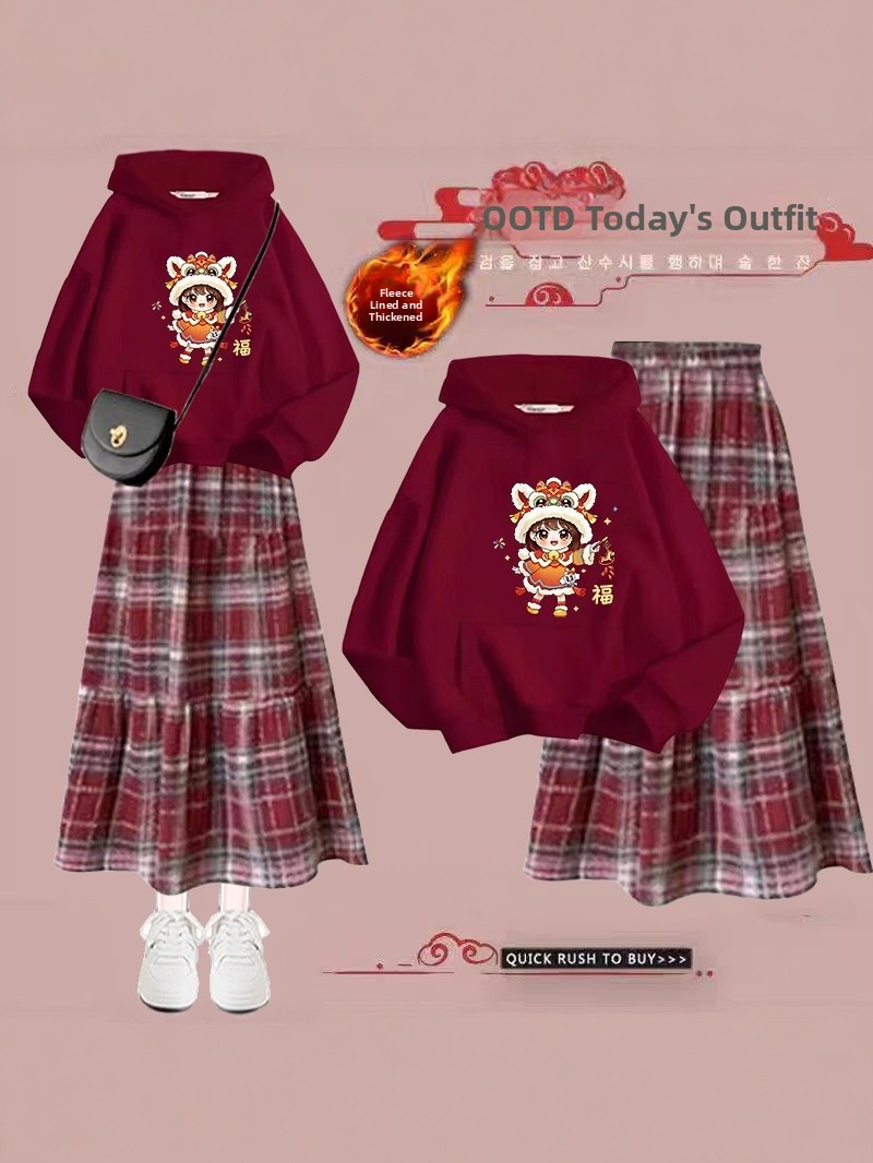 Conjunto de vestido rojo de Añ - Winter Under Clothing reseña y precio